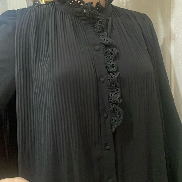Se’zane Elegant mini Black Dress long sleeve - Picture 5 of 16